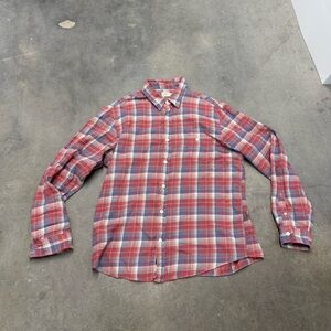 Men's Red Plaid Shirt farhety nwot red button up XL